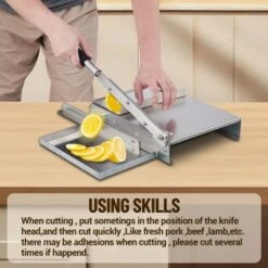 Manual Stainless Steel Meat Slicer | Hand-Crank Frozen Slicer For Beef, Mutton & Roll Meat | Adjustable Thickness -Furniture GUEST 8487ac28 90c3 4ab1 b9ce bcf6f172b199