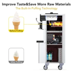Commercial Ice Cream Machine - 3 Flavor Soft Serve Maker With LED Display, 7.9Gal/Hour Output, Auto Cleaning System For Shops, Restaurants & Home Use -Furniture GUEST 84dca112 bc97 4c83 a2a0 56d004761863
