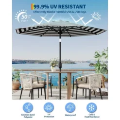 9FT Outdoor Patio Umbrella, Outdoor Table Umbrella, Market Umbrella, 6 Sturdy Ribs UV Protection Waterproof For Garden, Deck, Backyard, Pool -Furniture GUEST 8588bde9 0274 4ad5 9fe6 6f94ac482b63