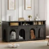 Double Dog Crate Furniture 71" Dog Kennel Furniture For 2 Medium Dogs, Heavy Duty Dogs Cage XL Dogs House Indoor With 3 Storage Shelves -Furniture GUEST 85b5f57a cee1 4a49 9491 0a691006841d
