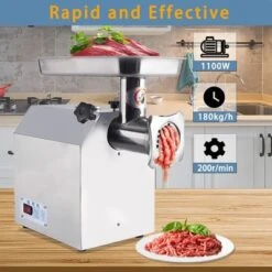 Commercial Heavy Duty Meat Grinder, Electric Meat Grinder With 1 Sausage Tubes, 2 Blades, 2 Plates, Meat Grinder Max Yield For Home Kitchen Use -Furniture GUEST 86436e17 503d 46b2 8401 d6cd26af788e