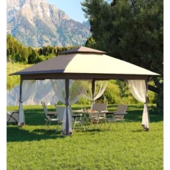 13 X 13 Pop Up Gazebo With Mosquito Netting,Outdoor Patio Gazebo,Outdoor Canopy Tent With Mosquito Netting,Backyard Tent -Furniture GUEST 88a097c2 a64f 4ff2 b80a e4c06ea244ab