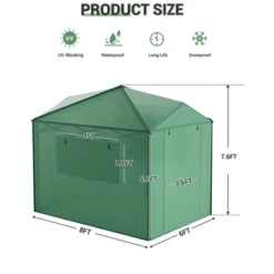 6x8 FT Portable Pop Up Greenhouse For Plants, Indoor & Outdoor Gardening Tent With Zipper Roll-Up Door -Furniture GUEST 88a7b58a cba9 405b 9675 c6d8c5f35588