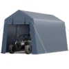 10'*15' Outdoor Storage Shed, Heavy Duty Carport With Roll-Up Door-Waterproof Portable Garage For Motorcycle, Tools, All-Weather Protection.gray 2 10'*15' Outdoor Storage Shed, Heavy Duty Carport With Roll-Up Door-Waterproof Portable Garage For Motorcycle, Tools, All-Weather Protection.gray -Furniture GUEST 89af61a2 0cf6 4d81 9835 70c5551bcffb