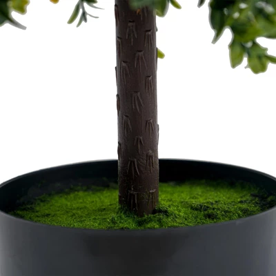 Artificial Topiary Boxwood Ball Trees 20 Inch, Fake Greenery With Fruits For Front Porch, Indoor Walkway, Set Of 2 5 Artificial Topiary Boxwood Ball Trees 20 Inch, Fake Greenery With Fruits For Front Porch, Indoor Walkway, Set Of 2 - Image 3