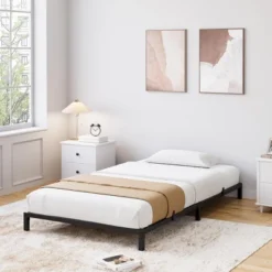 Bed Frame No Box Spring Needed, Heavy Duty Metal Platform Bed Frame For Bedroom Easy Assembly, Noise Free, Black -Furniture GUEST 8aa62b4f 630e 43a3 b63c c10688409f1e