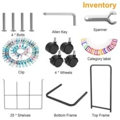 Art Drying Rack, Painting Drying Stand - 25 Removable Shelves, Metal Mobile Storage For Classroom, Art Studios, 13.5"x17.5"x41.5" -Furniture GUEST 8ab88e3b 70f5 4adf 8948 5d3de6018eed