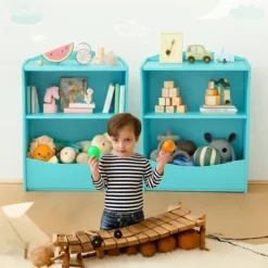 Kids Bookshelf,Book Storage Organizer,2-Tier Kids Bookcase With Open Compartments For Bedroom,Livingroom,Playroom 14 Kids Bookshelf,Book Storage Organizer,2-Tier Kids Bookcase With Open Compartments For Bedroom,Livingroom,Playroom -Furniture GUEST 8ad321e5 a326 4676 8509 ec4d7a7ec97d