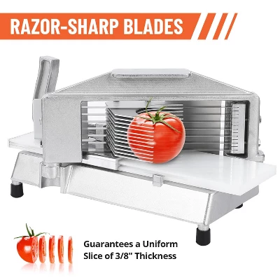 Tomato Slicer, 3/8" Stainless Steel Blade Slicer With Built-In Cutting Board - Safety Guards & Non-Slip Feet For Restaurant & Home 6 Tomato Slicer, 3/8" Stainless Steel Blade Slicer With Built-In Cutting Board - Safety Guards & Non-Slip Feet For Restaurant & Home - Image 4
