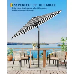 9FT Outdoor Patio Umbrella, Outdoor Table Umbrella, Market Umbrella, 6 Sturdy Ribs UV Protection Waterproof For Garden, Deck, Backyard, Pool -Furniture GUEST 8b4b4eab 30ab 4e09 94ec 93a897831221