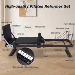 Foldable Pilates Equipment For Home Workouts,Pilates Reformer Machine For Home Gym,Pilates Exercise Equipment With Jump Board,Color Cords Set Of 2 -Furniture GUEST 8b6c1e73 7a2f 46c8 9f2d dd89a6db50d9