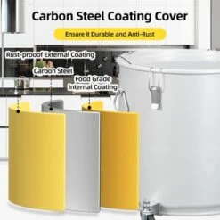 Grease Bucket, 10 Gallon Heavy Duty Fryer Oil Container - Lid/Lock Clips/Wheels, Food Grade Anti-Rust (Kitchen/Food Truck) 12 Grease Bucket, 10 Gallon Heavy Duty Fryer Oil Container - Lid/Lock Clips/Wheels, Food Grade Anti-Rust (Kitchen/Food Truck) -Furniture GUEST 8baa4e19 0063 4a34 9be8 c2fc68b18294