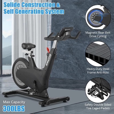 Exercise Bike, 5 In 1 Self-Powered Bike, 350 Lbs Weight Capacity, 32 Level Adjustable Magentic Resistance & Emergency Brake, Silent Belt Drive 5 Exercise Bike, 5 In 1 Self-Powered Bike, 350 Lbs Weight Capacity, 32 Level Adjustable Magentic Resistance & Emergency Brake, Silent Belt Drive - Image 3