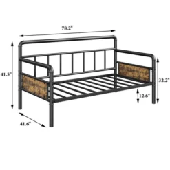 Metal Daybed Frame Twin Size,Heavy Duty Metal Twin Bed Frame,Daybed For Living Room Bedroom Guest Room -Furniture GUEST 8d5ecb06 e452 4c49 b4af cf03ef6e5d57