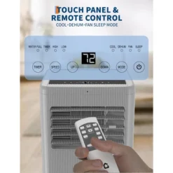 8000 BTU Portable Air Conditioner - Portable AC Unit For Bedroom Up To 350 Sq. Ft, Cooling, Fan & Dehumidifier, Floor Standing,Black&Grey Top Cover 12 8000 BTU Portable Air Conditioner - Portable AC Unit For Bedroom Up To 350 Sq. Ft, Cooling, Fan & Dehumidifier, Floor Standing,Black&Grey Top Cover -Furniture GUEST 8d743986 edf6 4a08 90c9 ff671be5f4ad