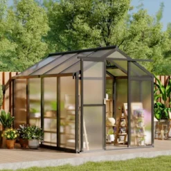 Greenhouse For Outdoors, Polycarbonate Greenhouses With Quick Setup, Aluminum Frame And Roof Vent, Lockable Door 14 Greenhouse For Outdoors, Polycarbonate Greenhouses With Quick Setup, Aluminum Frame And Roof Vent, Lockable Door -Furniture GUEST 8d9b47c1 f913 4ffc b260 7bfa8c507a42