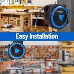 Wall Mount Air Hose Reel Retractable - Auto Rewind Compressor Hose Reel With 180° Swivel, 300 PSI Hybrid Hose, 1/4" Out, 3/8" In (PP) 11 Wall Mount Air Hose Reel Retractable - Auto Rewind Compressor Hose Reel With 180° Swivel, 300 PSI Hybrid Hose, 1/4" Out, 3/8" In (PP) -Furniture GUEST 8dac48b3 fc1b 47d0 9284 cbf0dd02326a