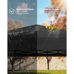 10x10 Heavy Duty Pop Up Canopy- Outdoor Canopy Tent With Portable Bag - 3 Adjustable Height, 4 Weight Bags, 8 Stakes & 4 Guy Ropes Included -Furniture GUEST 8e0aee24 7bf3 4b06 9963 c13352f43a8c