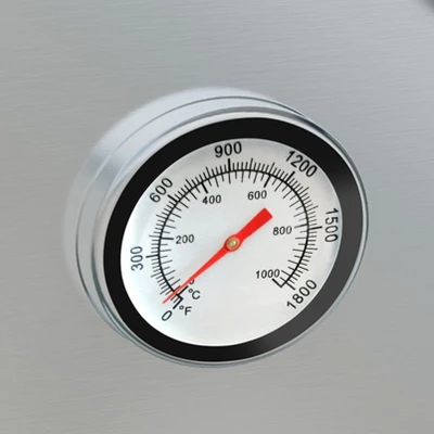 Dual Fuel Outdoor Pizza Oven - Stainless Steel Pizza Maker With Casters Insulation Multi Fuel Grill Portable Design 8 Dual Fuel Outdoor Pizza Oven - Stainless Steel Pizza Maker With Casters Insulation Multi Fuel Grill Portable Design - Image 6