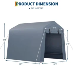 Motorcycle Shed, Outdoor Storage Tent - Durable Canopy With Roll-Up Ventilated Door & Windows For Bike -Furniture GUEST 8f235dad 42ac 41b3 9c7a 88971f0b52b2