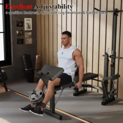 Weight Bench, Foldable Bench - Adjustable Workout Bench With Leg Extension, Rack & Preacher Curl Pad For Home Gym Strength Training -Furniture GUEST 8f5189a4 795a 49f0 b9e5 719b6a38b0bf