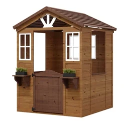 Wooden Play House For Kids, Wooden Play House Outdoor Cottage, Cedar Woodens Kids Playhouse Cottage, Toddler Outdoor Playhouse Vinyl Roof With Kitchen -Furniture GUEST 8f7cdd83 94bf 417b a040 86d300ae07b4