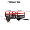 TROPOW Heavy Duty Steel ATV Dump Trailer, 15 Cu.Ft Pull Behind Utility Trailer With Removable Sides & All-Terrain Tires For Garden/Yard/Lawn -Furniture GUEST 90562276 4c05 426a ab6a 24958ec279ff