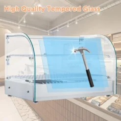 Food Warmer Display, 22" Commercial Pizza Warmer - 2-Tier Electric Countertop With Glass Door For Restaurant -Furniture GUEST 90713005 4e15 4e94 a554 ff18932db2e5