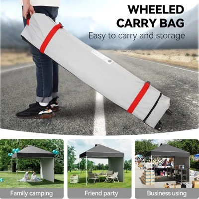 10x10 Pop-up Canopy,Patio Tent,Patented One Push Tent For Outdoor Events Commercial Instant Canopies,Canopy Wind Tunnel Design,with Wheeled Bag 5 10x10 Pop-up Canopy,Patio Tent,Patented One Push Tent For Outdoor Events Commercial Instant Canopies,Canopy Wind Tunnel Design,with Wheeled Bag - Image 3