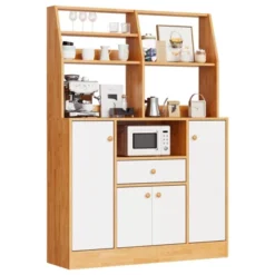 Kitchen Pantry Cabinet With Drawers, Large Wood Sideboard Buffet Cabinets With Doors, Adjustable Shelf & Storage Rack, Freestanding Cupboard -Furniture GUEST 92178301 df7e 49e3 904c f91e70be80f2