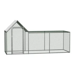 Chicken Coop Walk In Run - Large Metal Poultry Cage With Cover, Heavy Duty Wire Mesh Enclosure For Hens, Ducks & Rabbits -Furniture GUEST 923ef3d1 3f38 4fe2 8a1f 21bb5ac78f9b