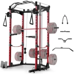 Power Rack, 1600LBS Capacity Squat Rack For Home Gym With Cable Crossover, Pull-up Bar, Multifunctional Home Gym Equipment With Attachments -Furniture GUEST 92c0058c 39fb 4796 adc9 44dd734c9f70