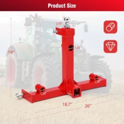 3 Point Gooseneck Trailer Hitch With 2 Inch Receivers For Cat1, 3000lbs Capacity 3 Point Quick Hitch Attachment -Furniture GUEST 9365845b 4b72 41cb 812b 4de1ca62dd90