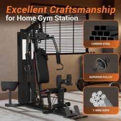 Home Gym, Exercise Equipment - All In One Multifunctional Full Body Workout Machine With 150LBS Weight Stack & Pulley System -Furniture GUEST 95332b4e 56aa 4fbb b02b 14a5282b1e0a