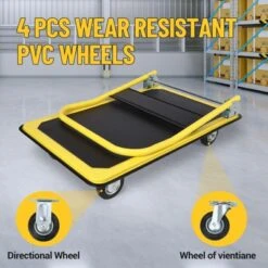 Hand Truck, Heavy Duty Moving Platform With 36¡Á24 Inch A3 Steel Deck - 4 Caster Wheels For Easy Maneuvering 11 Hand Truck, Heavy Duty Moving Platform With 36¡Á24 Inch A3 Steel Deck - 4 Caster Wheels For Easy Maneuvering -Furniture GUEST 97e82eb3 b714 4d44 87e9 ce337b5fc91e