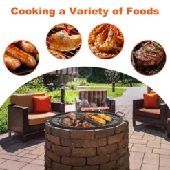 Fire Pit Cooking Grill Grate, X-Marks Fire Pit Grill Cooking Grate, Outdoor Campfire BBQ Grill, Heavy Duty Steel Campfire BBQ Grill -Furniture GUEST 999e90a0 b622 45e5 bb24 2524f351f8a1