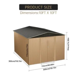 Outdoor Storage Shed, Large Garden Shed,Large Metal Tool Sheds With Sloping Roof And Vents,Updated Reinforced And Lockable Doors Frame Metal Storage -Furniture GUEST 9ae92bdc 6ad2 46fb bd6f edbc081248be