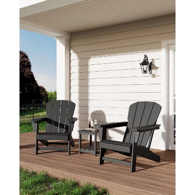 Outdoor Adirondack Chairs, HDPE Plastic Patio Chairs For All Weather, Weather-Resistant Fire Pit Chair With Wide Armrests & Slatted Back 10 Outdoor Adirondack Chairs, HDPE Plastic Patio Chairs For All Weather, Weather-Resistant Fire Pit Chair With Wide Armrests & Slatted Back - Image 8