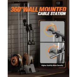 Cable Machine Home Gym - Wall Mount Pulley System With High/Low Dual Cable, 18 Adjustable Positions For Strength Training -Furniture GUEST 9c9b4c9a f3a0 46bf 99d0 f9a4b8a24063