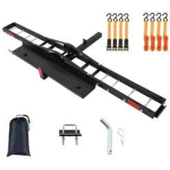 Heavy-Duty Motorcycle Tow Hitch Carrier ¨C 500 Lbs Capacity Dirt Bike & Scooter Transport Rack With Loading Ramp, Universal 2" Hitch Mount -Furniture GUEST 9c9f1fc2 1b82 40e9 a8f2 9f36c7e8d1fb