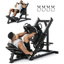 Leg Press Hack Squat Machine 2 In 1 Combo Workout Machine For Home Gym With Linear Bearing & Solid Steel Pipe, Lower Body Strength Training Equipment -Furniture GUEST 9e1dc242 52f8 47e5 84b0 9ef4a9327ad4