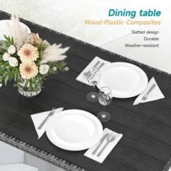 7 Piece Outdoor Patio Furniture Set, Rattan Deck Sectional Conversation Sofa Set With Dining Table, All-Weather 9 Seating Patio Sofa , Porch -Furniture GUEST 9e7a6126 a4c0 4571 889b 70fed9b0df44