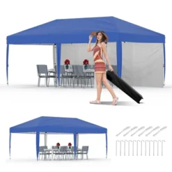 10x20 Pop Up Canopy With 2 Sidewalls - Heavy Duty Outdoor Canopy Tent With Portable Roller Bag 22 10x20 Pop Up Canopy With 2 Sidewalls - Heavy Duty Outdoor Canopy Tent With Portable Roller Bag -Furniture GUEST 9fdde278 37bc 44be ac26 34cf2f057b9f