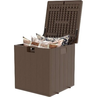 Outdoor Deck Box, 28 Gallon Resin Storage Container, Lockable Waterproof Storage Box 9 Outdoor Deck Box, 28 Gallon Resin Storage Container, Lockable Waterproof Storage Box - Image 7