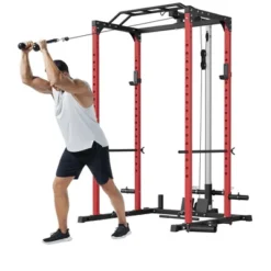 Power Rack, Squat Rack With LAT Pulldown & Low Row - 1200LBS Home Gym Cage With J-Hooks, Pull Up Bar, Weight Rack For Strength Training -Furniture GUEST a03f1e40 1089 4e78 bcd7 eea84b125257