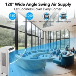 3000CFM Swamp Cooler, Evaporative Air Cooler With Remote Control And 12H Timer, 4 Ice Packs, 3 Modes & Wind Speeds For Outdoor Indoor Use, 10.3 Gallon -Furniture GUEST a0d36c91 3b9c 47f0 af93 b396022ab9f9