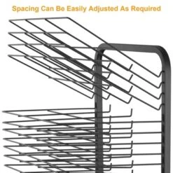 Art Drying Rack, Painting Drying Stand - 25 Removable Shelves, Metal Mobile Storage For Classroom, Art Studios, 13.5"x17.5"x41.5"