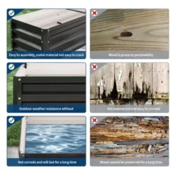 Raised Garden Bed With -Watering Reservoir - Tall Elevated Square Planter Box For Vegetables/Herbs -Furniture GUEST a240567d ba95 4acc 9536 e438aa2652bb