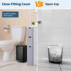 Bathroom Trash Can With Lid, Stainless Steel Kitchen Trash Can With 12 Liter, Soft Close Step-On Pedal, Fingerprint-Resistant Finish For Kitchen -Furniture GUEST a24b3727 241c 431c 83dc 6857622a9115