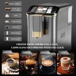 TROPOW Fully Automatic Espresso Machine, Espresso Coffee Machines With Milk Frother Steam Wand, Insulated Milk Container For Home Barista -Furniture GUEST a2639d8e 8d86 4664 a49c 87815f696c84